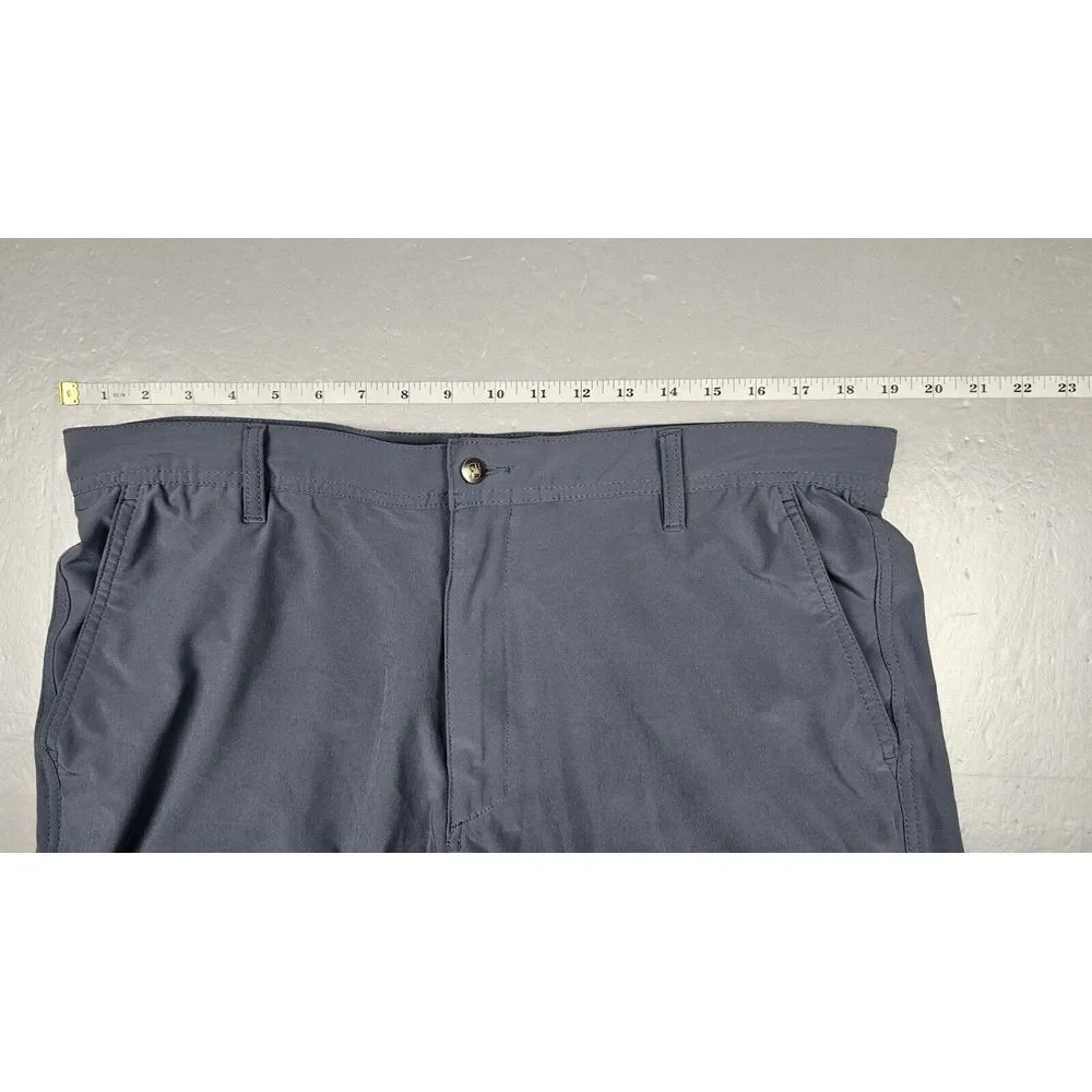 Footjoy FJ Golf Shorts Mens 38. Grey‎ Flat Front Polyester Blend Chino Casual.